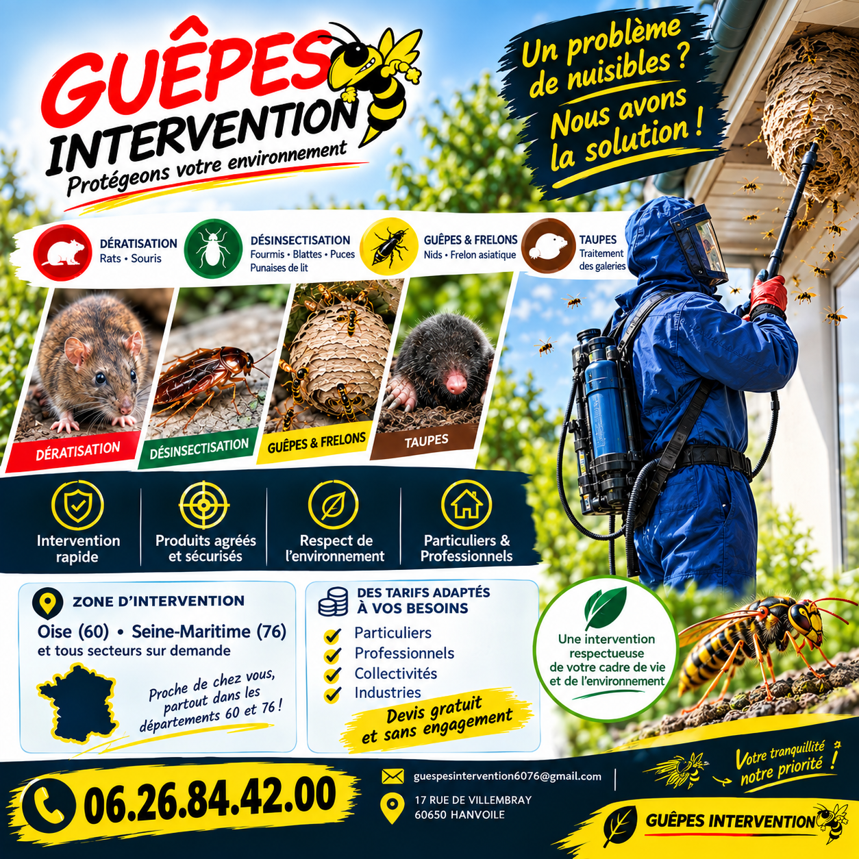 Publicité Guêpes Intervention